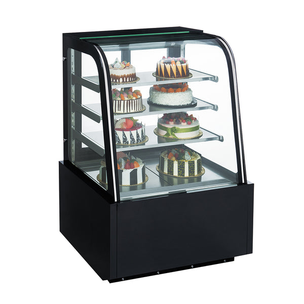 Dukers DDM36R-CB 36’’ Refrigerated Curved Glass Bakery Case Cake Showcase