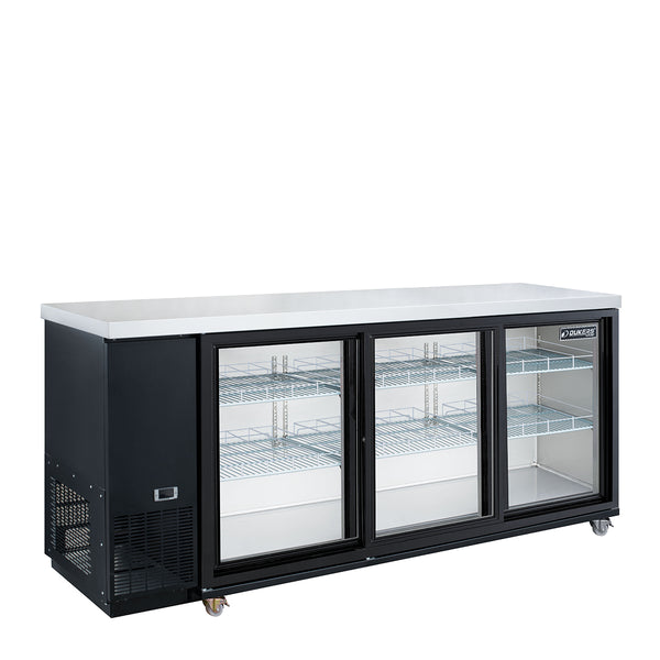 Dukers DBB72-S3 70’’ Back Bar with 3 Glass doors Commercial Cooler