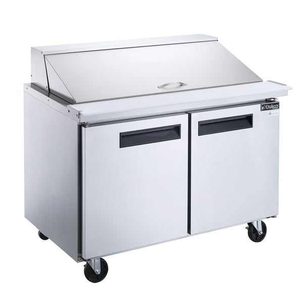 Dukers DSP48-12-S2 48’’ Commercial Refrigerated 2 Door Sandwich & Salad Prep Table 12 1/6 Pan Capacity