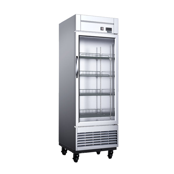 Dukers D28R-GS1 27’’ Reach-in Commercial Refrigerator with 1 Glass Door