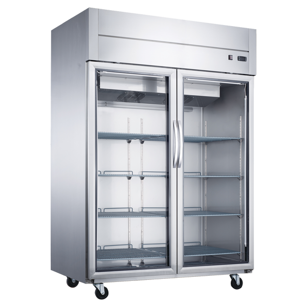 Dukers D55AR-GS2 55’’ Reach-in Commercial Refrigerator with 2 Glass Doors