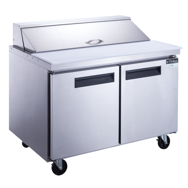 Dukers DSP60-16-S2 60’’ Commercial Refrigerated 2 Door Sandwich & Salad Prep Table 16 1/6 Pan Capacity