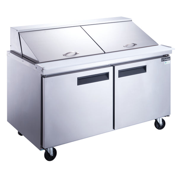 Dukers DSP60-24M-S2 60’’ Commercial Refrigerated 2 Door Sandwich & Salad Prep Table 24 1/6 Pan Capacity