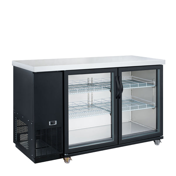 Dukers DBB60-S2 56’’ Back Bar with 2 Glass doors  Commercial Cooler